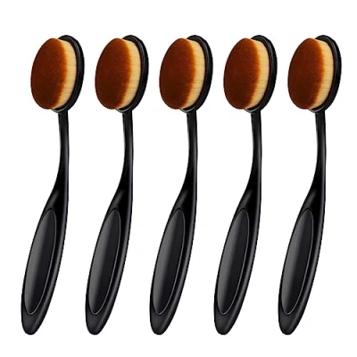 Afbeelding van WUDQIJI Ink Blending Brush Tool 5 Stuks Craft Inktpenseelset Inktmengkwasten make up met zachte handgrepen voor knutselen en (zwart)