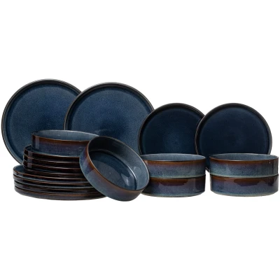 Afbeelding van Cosy &amp; Trendy Serviesset Quintana Blue 18 Delig
