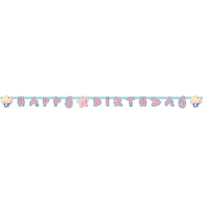Afbeelding van Amscan Letterslinger Happy Birthday 180 X 15 Cm Papier Roze
