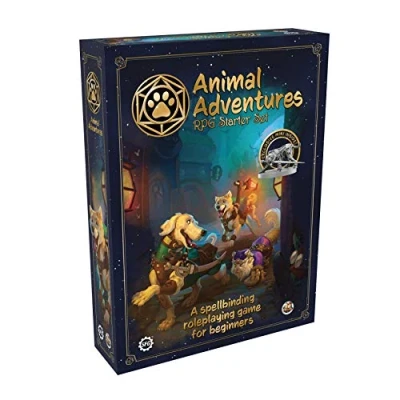 Afbeelding van Animal Avonturen: Starter Set Beginner&#039;s Roleplaying Tafelblad Game met gedetailleerde RPG Hond en Kat Miniaturen, Map, Karakter Sheets, Gemakkelijk te leren regels, 5e Campagne Compatibel