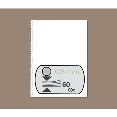 Afbeelding van Draadrug GBC 8mm US/21rings A4 zilver 100stuks