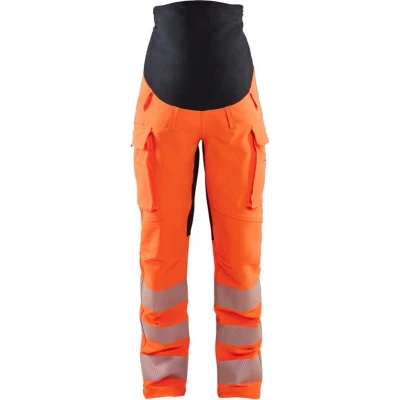 Afbeelding van Blaklader High Vis Zwangerschapsbroek met 4 weg stretch 7100 1642 Oranje/Zwart