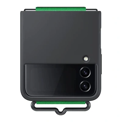 Afbeelding van Samsung Galaxy Z Flip 4 Hoesje Siliconen en TPU (zacht) Softcase/Backcover Zwart Telefoonhoesje