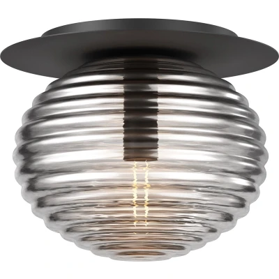 Afbeelding van Maytoni plafondlamp Haspels, zwart/grijs, Ø 35 cm, glas