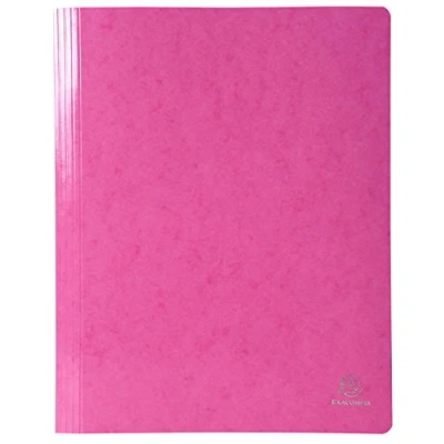 Afbeelding van Exacompta ref. 380808B Doos van 25 gelamineerde glanskartonnen snelhechtmappen Iderama® 355 g/m² FSC® gecertificeerd Afmetingen: 24 x 32 cm voor A4 documenten roze kleur