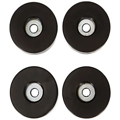 Afbeelding van Adam Hall Hardware 4906 M4 AH set van 4 rubberen voetjes 38 x 10 mm zwart in zak