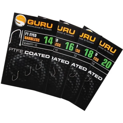 Afbeelding van Guru F1 Eyed Barbless (10pcs) Maat : 22