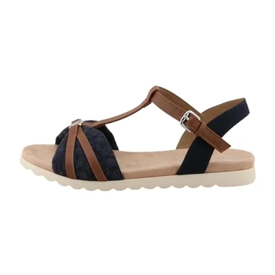 Afbeelding van Tom Tailor Dames 5390490031 sandalen, marineblauw, 39 EU, Donkerblauw, EU