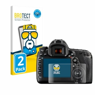 Afbeelding van BROTECT Screenprotector voor Canon EOS 5D Mark IV (Display + Schouderdisplay) Folie Beschermfolie transparant volledig dekking (2 Stuks)