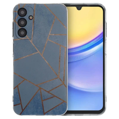 Afbeelding van Samsung Galaxy A15 (5G) Hoesje Siliconen en TPU (zacht) iMoshion Softcase/Backcover Blauw Telefoonhoesje
