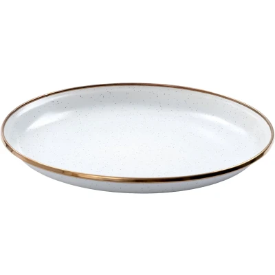 Afbeelding van Barebones Emaille Plat Bord Ø 210 Mm Egg Shell Wit Servies