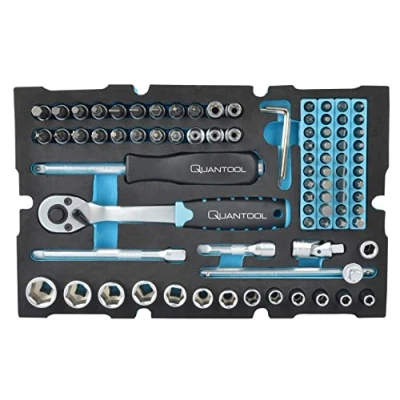 Afbeelding van Brüder Mannesmann QUANTOOL Q25002 Dopsleutelset 1/4 (6.3 mm) 79 delig