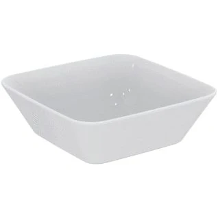 Afbeelding van Ideal standard connect air opbouwwastafel vierkant zonder kraangat overloop 40x40cm wit e034701