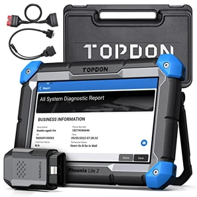 Afbeelding van TT TOPDON Phoenix Lite 2 Auto diagnoseapparaat, online codering voor Benz, BMW, VAG, Porsche enz., OE niveau, alle systeemdiagnose, 28 servicefuncties, V.A.G geleide functie, bidirectionele besturing