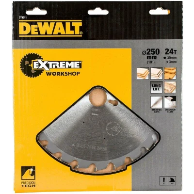 Afbeelding van DeWalt Accessoires Cirkelzaagblad 250x30x24t, vlaktand, positief 10, kerf 3,0mm DT4311 QZ