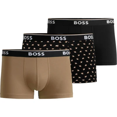 Afbeelding van Boss Power Design Trunk Boxershorts Heren (3 pack) Maat S