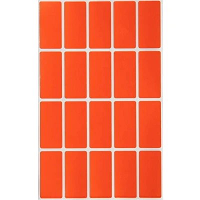Afbeelding van Royal Green Oranje rechthoekige stickers 4 cm x 1,9 kleurcoderingslabels rechthoekig (40 mm 19 mm) 300 stuks