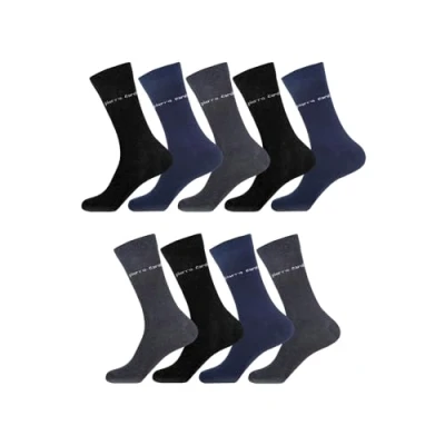 Afbeelding van Pierre Cardin herensokken, gekamd katoen, 9 stuks, hoge zacht en comfortabel, zwart, blauw grijs, maat 39/42, a, 39 42 EU