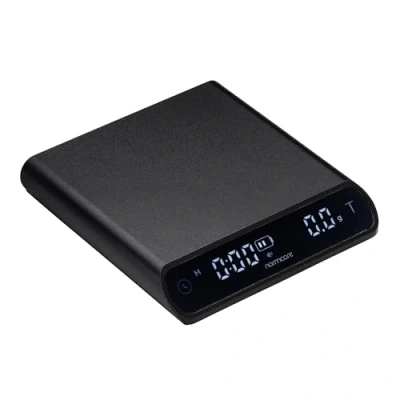 Afbeelding van Normcore Pocket Koffieweegschaal V3, giet over Drip Espresso schaal, Barista schaal met timer, geanodiseerd aluminium behuizing backlit LCD display, zwart