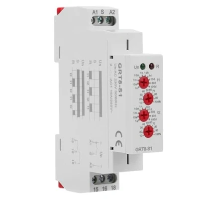 Afbeelding van DEWIN asymmetrische cyclus timer, timer relais GRT8 S1 mini aan/uit cyclusherhaling cyclustijd AC 230 V