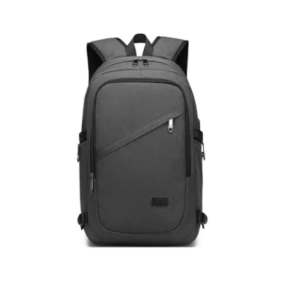 Afbeelding van Kono Reizen Laptop Rugzakken College Rugzak voor School Anti Diefstal 15,6 inch met USB oplaadpoort Lichtgewicht Computer Zakelijke Werktas Mannen en Vrouwen, Donkergrijs, S,