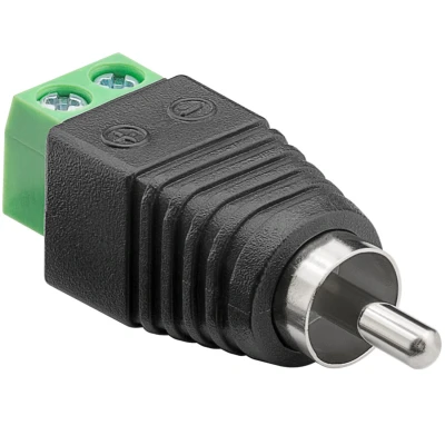Afbeelding van Aansluitblok 2 pin &gt; RCA stekker Goobay
