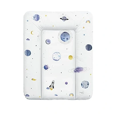 Afbeelding van Ceba Baby Aankleedkussen, zachte aankleedmat voor baby&#039;s, afwasbaar, 50 x 70 cm, waterverfcollectie universum