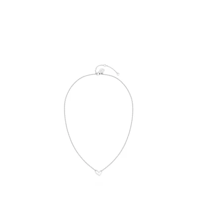 Afbeelding van Liebeskind Tamaris TJ 0571 N 45 Halsketting met hartvormige hanger, zilver, cm, Roestvrij staal, Geen edelsteen