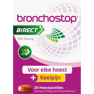 Afbeelding van Bronchostop Direct Pastilles Honing, 20 stuks
