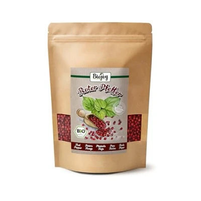 Afbeelding van Biojoy BIO Rode Peperkorrels (250 g), Peper heel voor Pepermolen (Piper album)