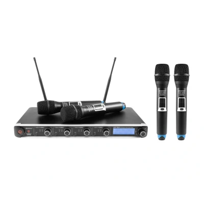 Afbeelding van Omnitronic UHF 304 Draadloze microfoon set 2 Handzenders