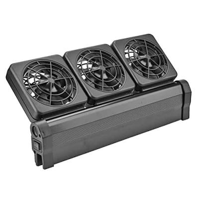 Afbeelding van CENPEK Aquarium Chillers Koelventilator, Verstelbare Water Koelventilator Vis Tank Koude Wind Chiller 2 Niveaus voor Zout/Zoet (3 Ventilator)
