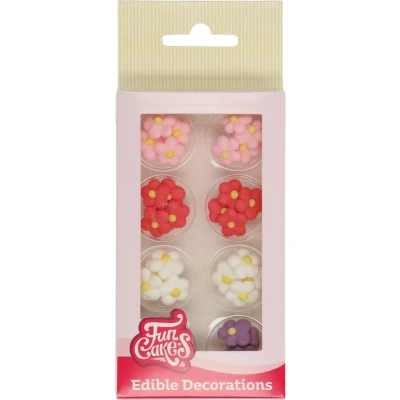 Afbeelding van FunCakes Suikerdecoratie Kleine Bloemen 32 Stuks Eetbare Taartdecoratie