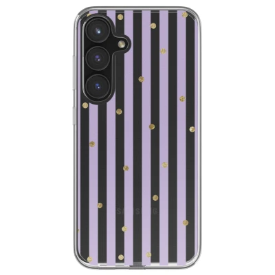 Afbeelding van imoshion hoesje Geschikt voor Samsung Galaxy S24 FE Design Sparkle Lines Lavender