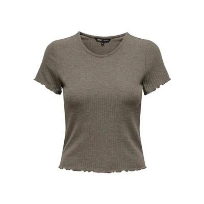 Afbeelding van ONLY Onlemma Tshirt basic, Dames, Maat: Small, Brown