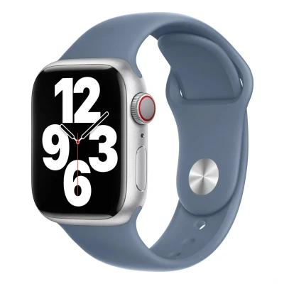 Afbeelding van Apple Watch bandje Origineel Siliconen en TPU (zacht) Donkerblauw Geschikt voor Series1/2/3/4/5/6/7/8/9/10/SE (38/40/41 mm) / Series 10