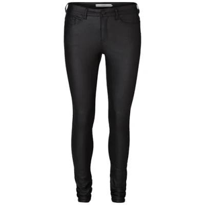 Afbeelding van VERO MODA Tall Dames Vmseven NW SS Smooth Coated Pant Broek, Zwart/Detail: Coated, S/T 36, Black/Detail: gecoat, S x 36L