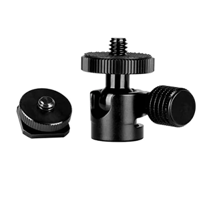 Afbeelding van koolehaoda 1/4 Mini BallHead &amp; Hot Shoe Mount Adapter Voor Camera Video Licht Statief Monopod (1/4 Ball Head)