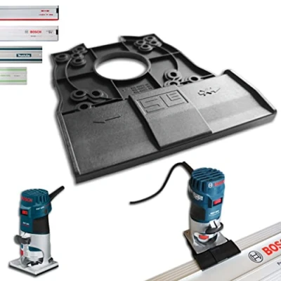 Afbeelding van Professionele geleiderailadapter voor Bosch GKF 600 Makita/Bosch/Festool/Mafell geleiderail bovenfrees randfrees adapter