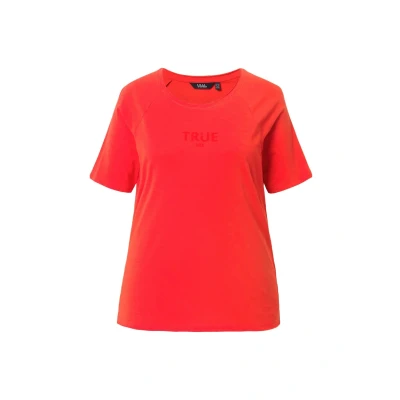 Afbeelding van Ulla Popken Tshirt print, Dames, Maat: 42/44, Neon red