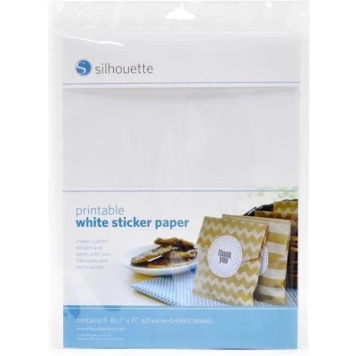 Afbeelding van Silhouette wit stickerpapier (A4) Default
