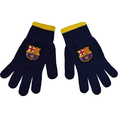 Afbeelding van Fc Barcelone Barça handschoenen, officiële collectie, kindermaat, Blauw, 6 8 Jaar