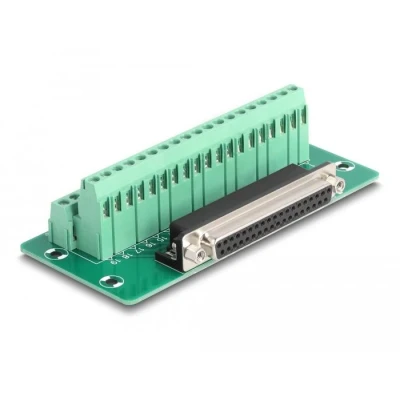 Afbeelding van Delock D Sub 37 Pin Buchse zu Terminalblock für Hutschiene