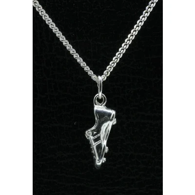 Afbeelding van Zilveren Voetbalschoen ketting hanger noppen
