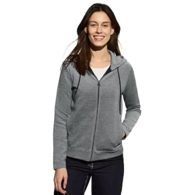 Afbeelding van Cecil Twotone Sweater met rits, Dames, Maat: Large, Grün