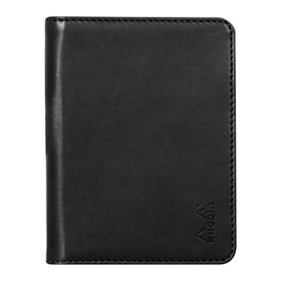 Afbeelding van RHODIA 211001C Rhodiarama klembord en documentenhouder nr. 11, zwart, voor notitieblokken of notitieboeken in A7 formaat (7,4 x 10,5 cm), hoogwaardig Italiaans kunstleer, collectie