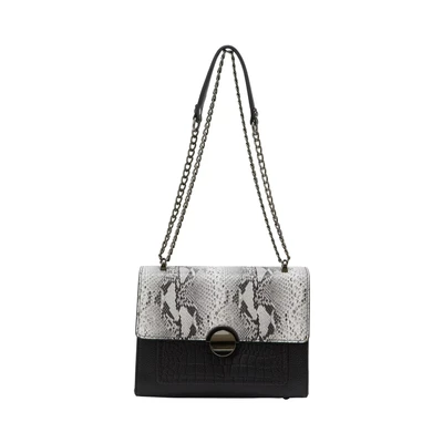 Afbeelding van faina FLAP Handtas, Dames, Maat: One Size, Black white
