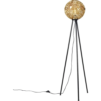 Afbeelding van QAZQA Art deco vloerlamp tripod goud Maro