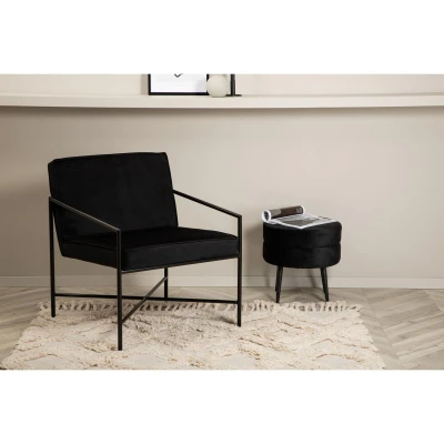 Afbeelding van Svea Nara fauteuil Velvet zwart