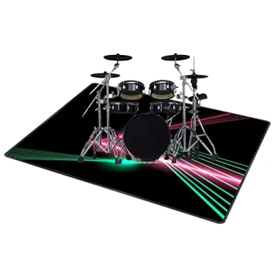 Afbeelding van Drum Rug Mat Geluiddichte Tapijt Voor Drums &amp; Percussie Elektronische Bas Snaredrums Rekken Gitaren Kit Etc Muziekinstrumenten Non Slip Deken (80CM 200CM)